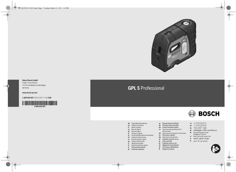 Bosch GPL 5 User manual