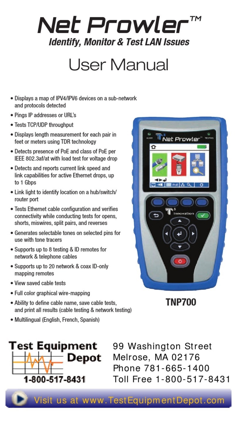 Test Equipment Depot Net Prowler TNP700 user manual