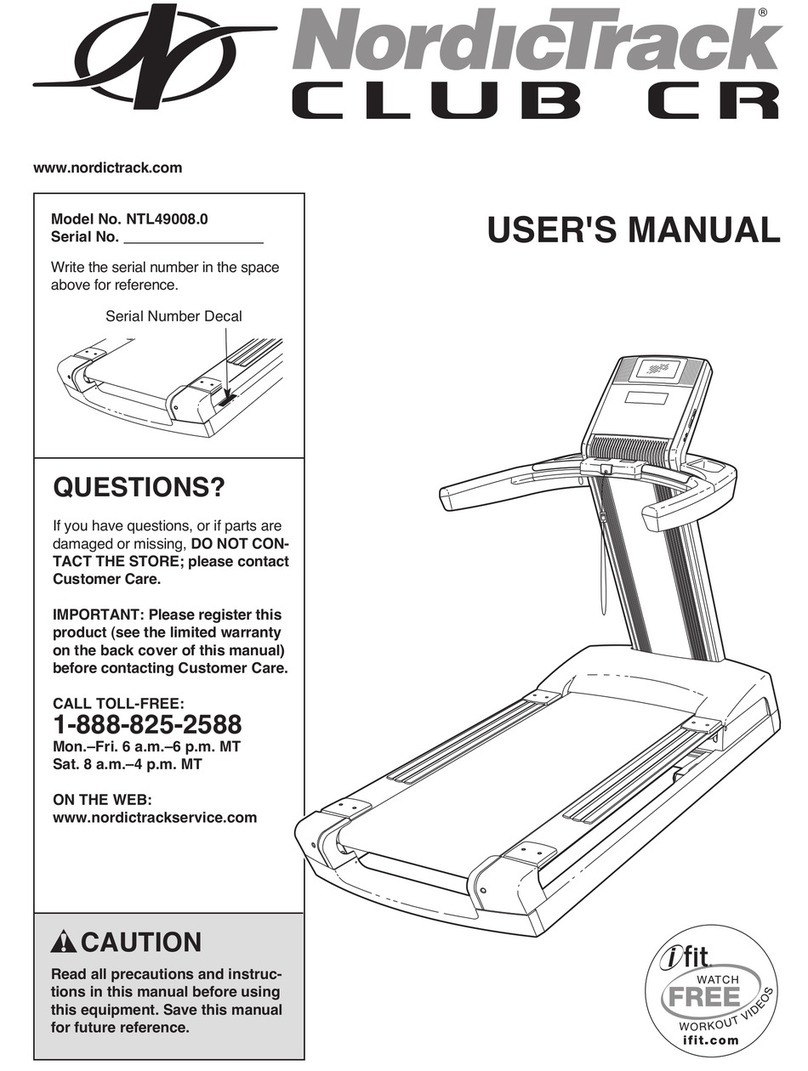 NordicTrack club cr NTL49008.0 User manual