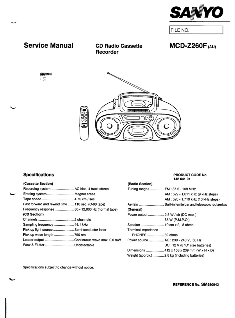 Sanyo MCD-Z260F User manual