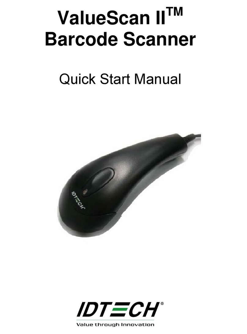 IDTECH ValueScan II Instruction manual