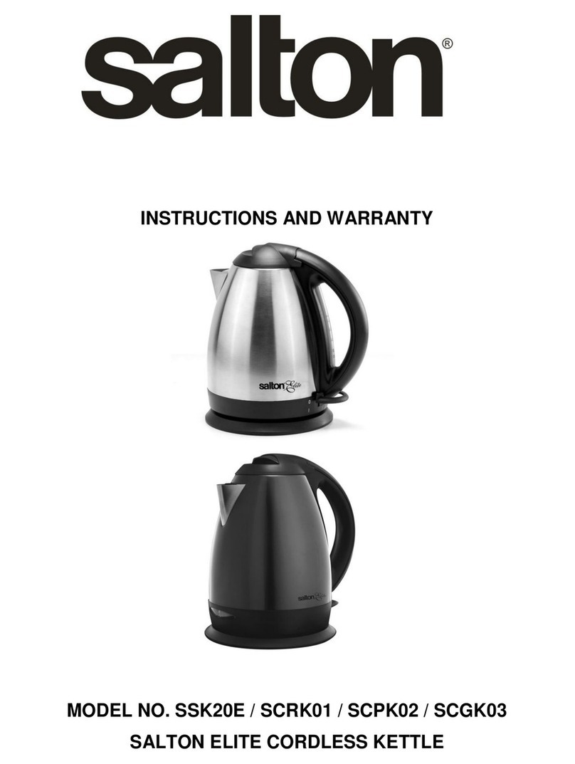 Salton elite SSK20E Installation guide