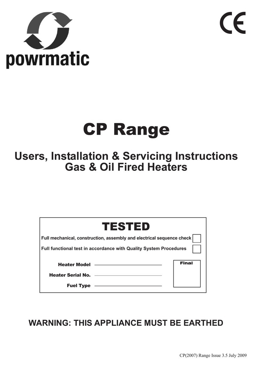 Powrmatic CP series User, installation and service manual