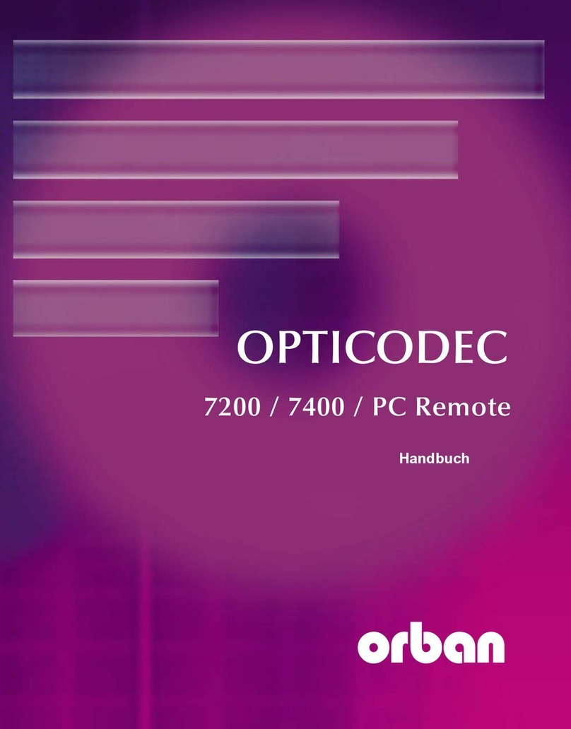 Orban opticodec 7200 Handbook