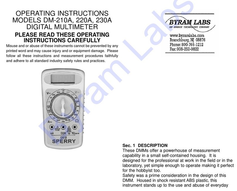 Byram Labs dm-210a operating instructions