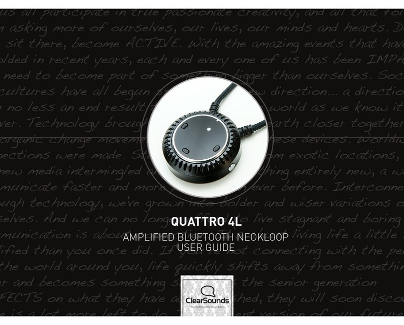 ClearSounds QUATTRO 4L User guide and code book ClearSounds QUATTRO 4L User guide and code book