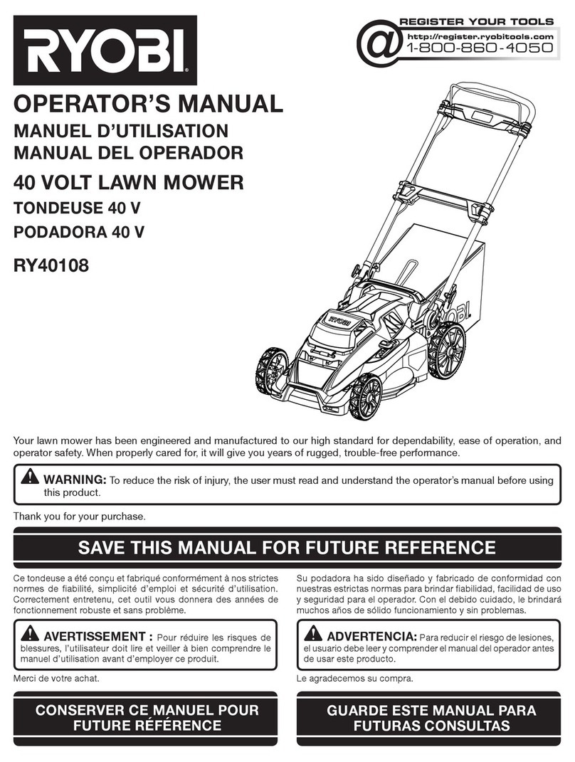 Ryobi TONDEUSE 40 V Operator's manual