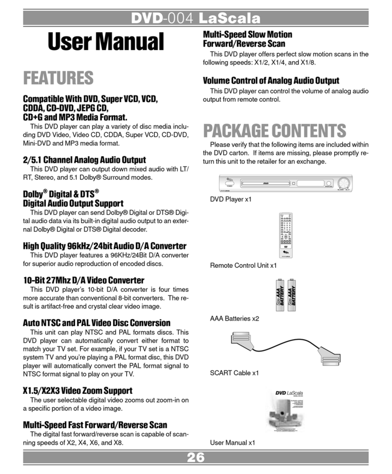 Manta DVD-004 LaScala User manual