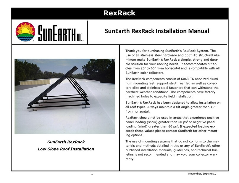 SunEarth RexRack installation manual SunEarth RexRack installation manual