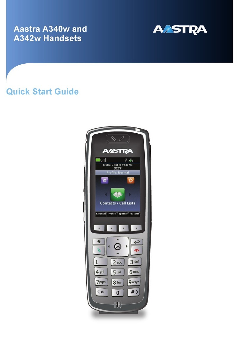 Aastra A340w quick start guide