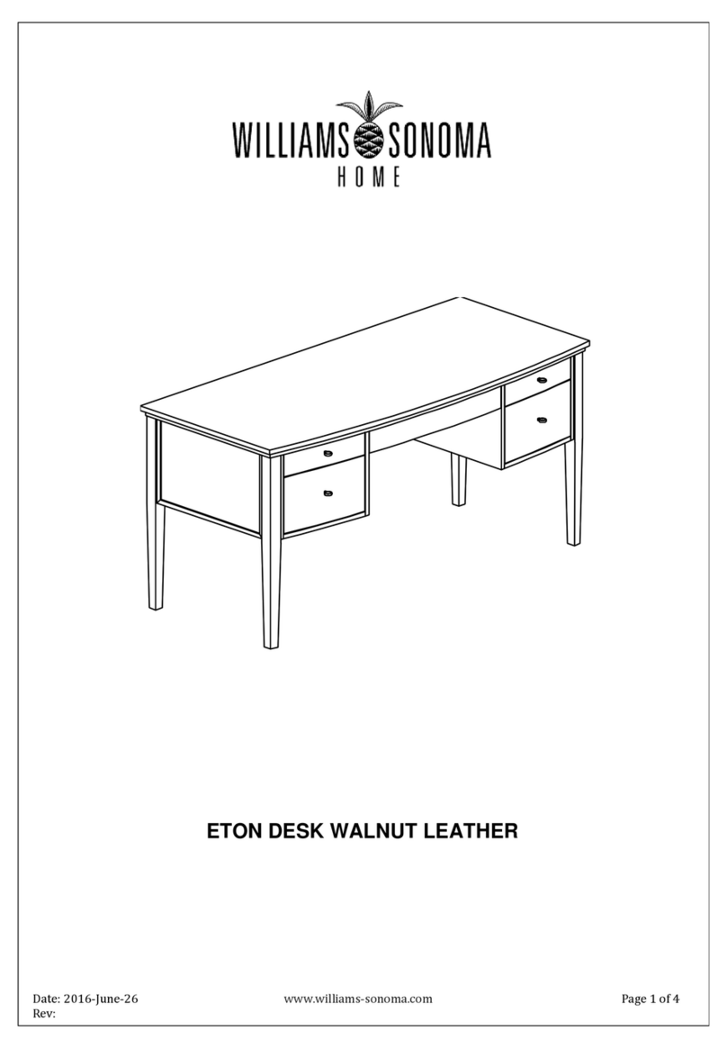 Williams-Sonoma ETON DESK WALNUT LEATHER User manual Williams-Sonoma ETON DESK WALNUT LEATHER User manual
