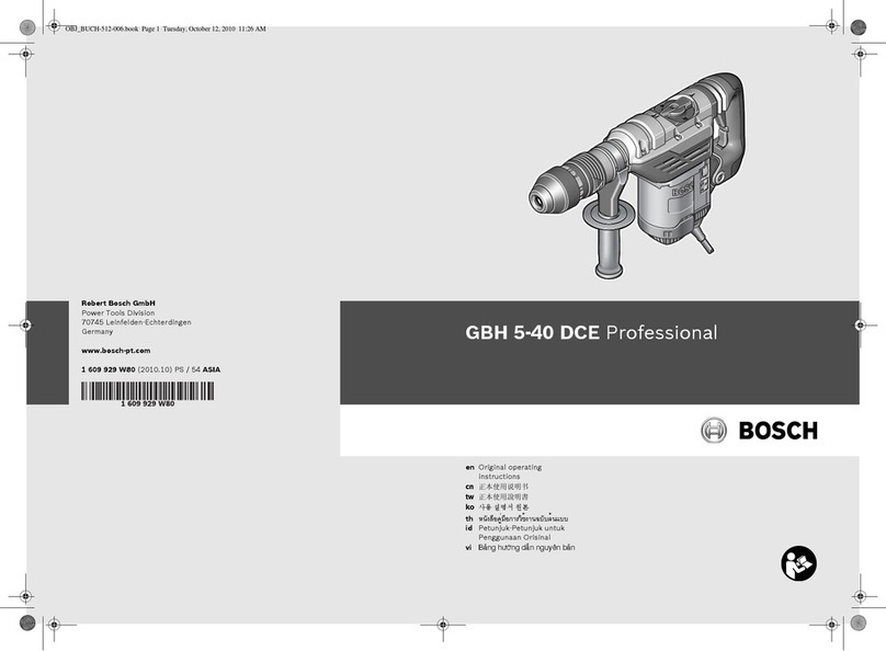 Bosch GBH 5-40 DCE Professional User manual Bosch GBH 5-40 DCE Professional User manual