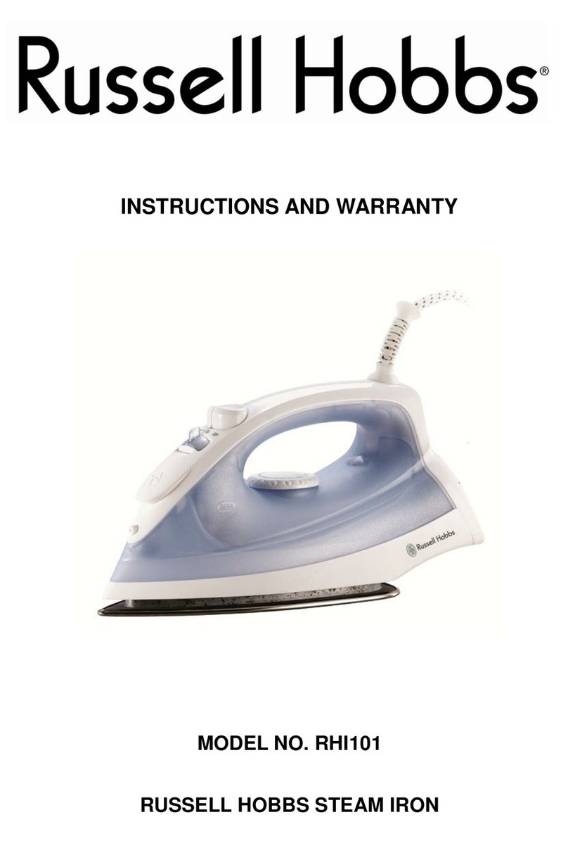 Russell Hobbs RHI101 Instructions and warranty