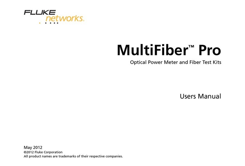 Fluke MultiFiber Pro User manual Fluke MultiFiber Pro User manual