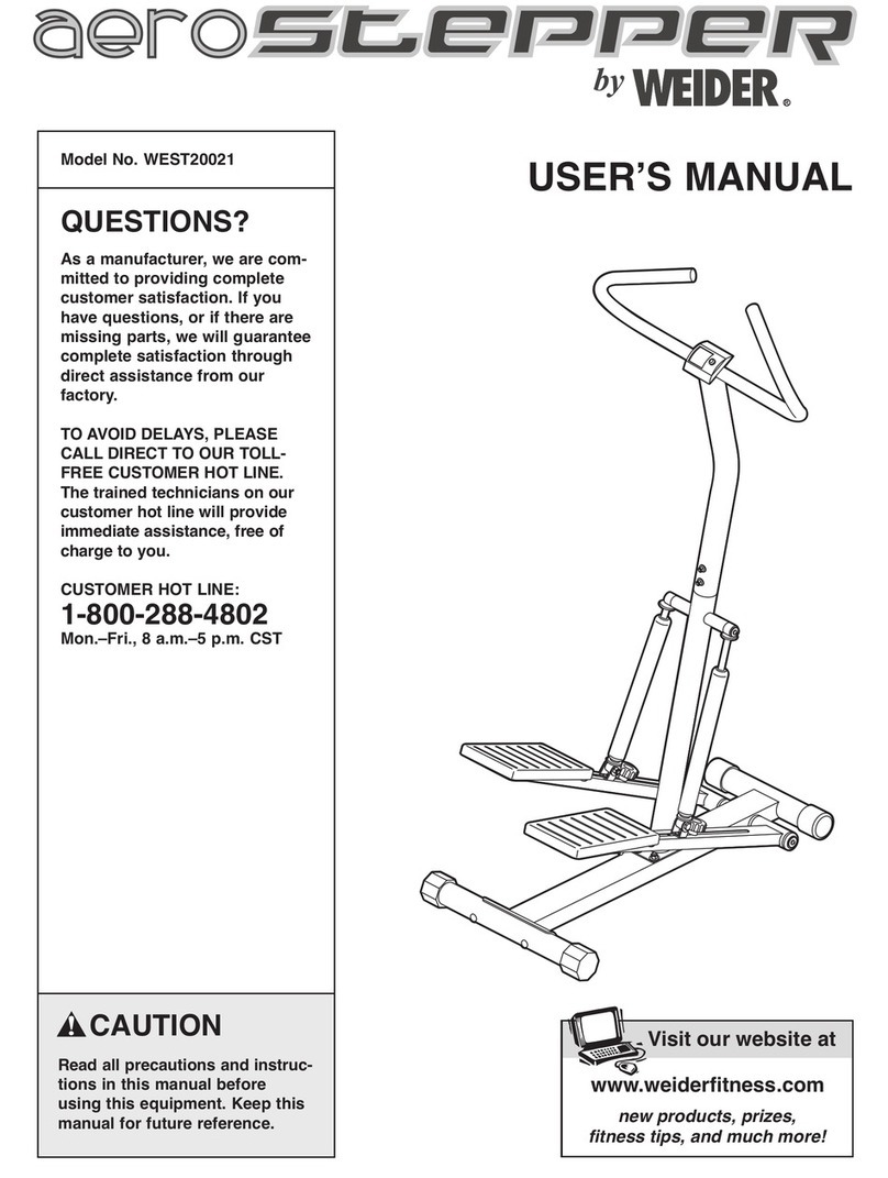 Weider aerostepper WEST20021 User manual