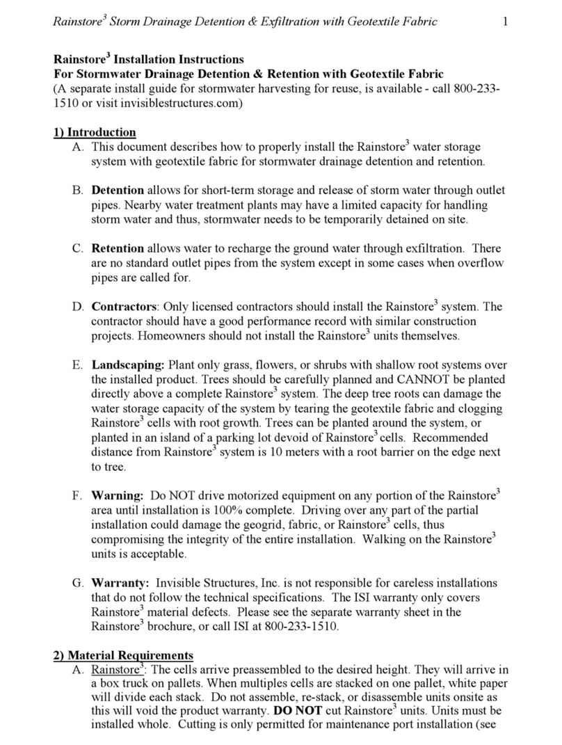 Invisible Structures Rainstore3 User manual