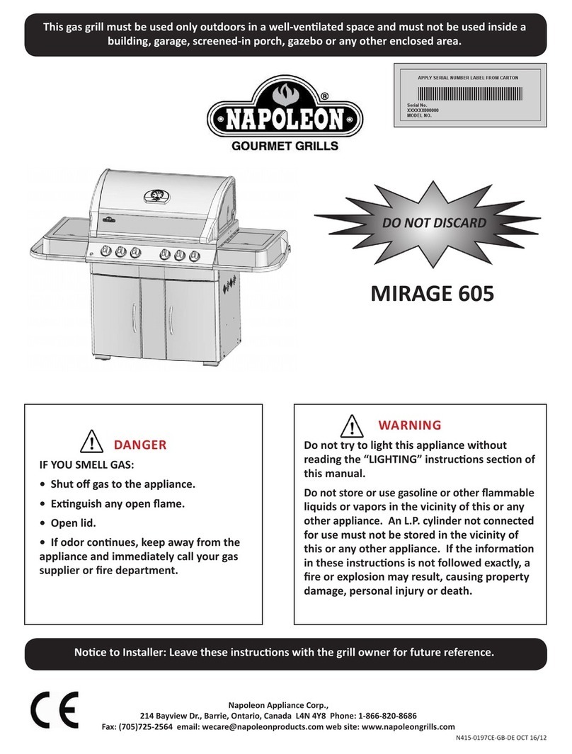 Napoleon MIRAGE 605 manual