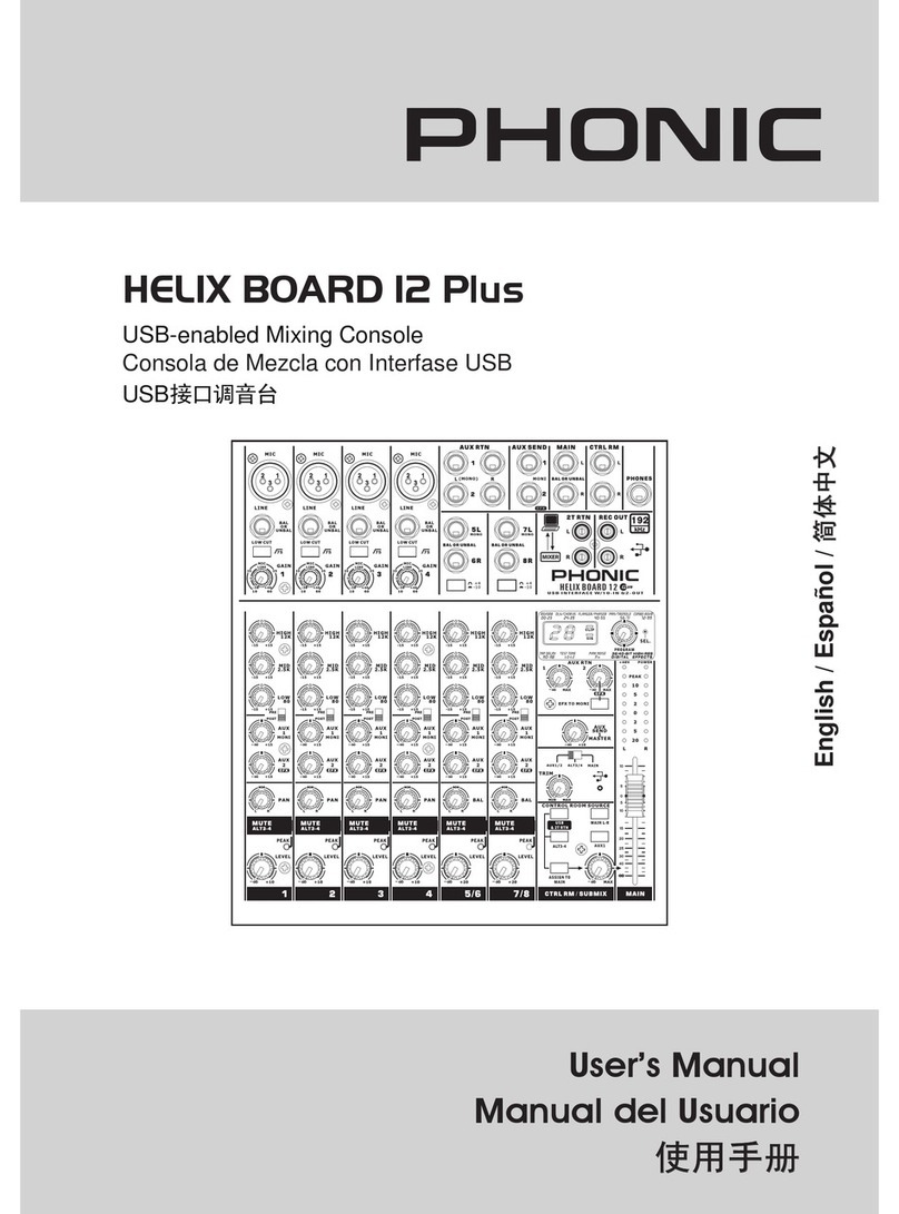 Phonic HELIX BOARD 12 Plus User manual