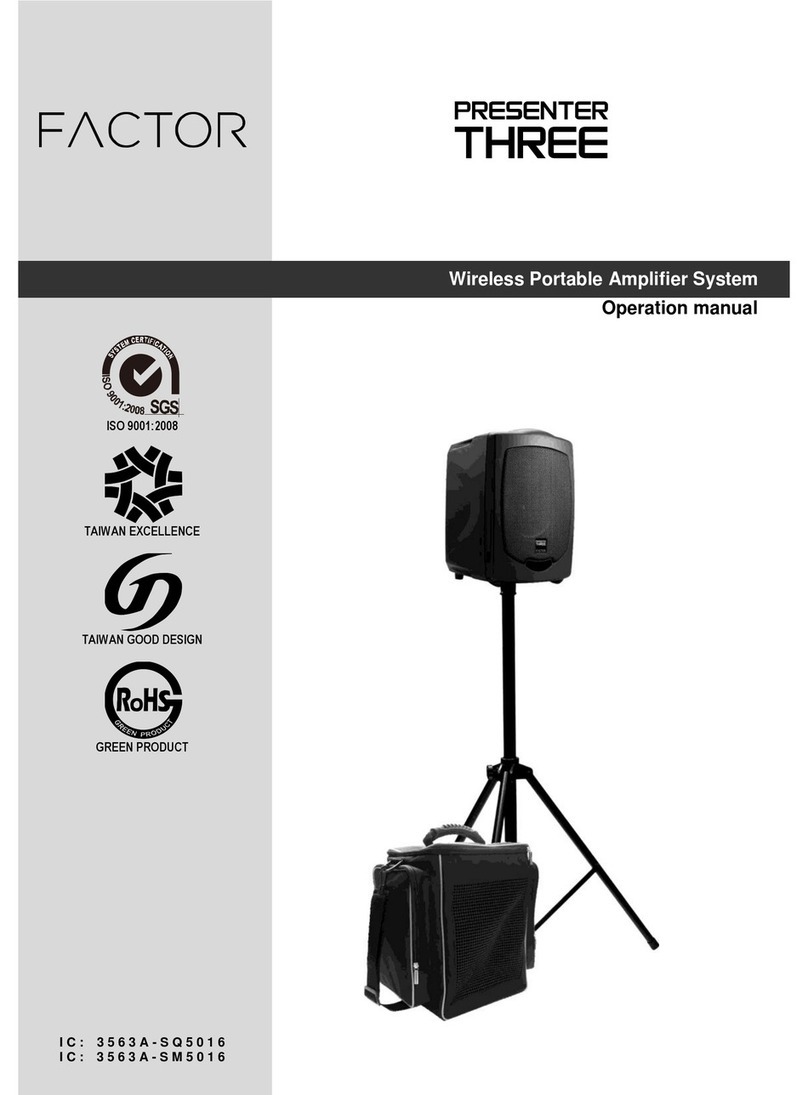 Factor presenter three Operation manual