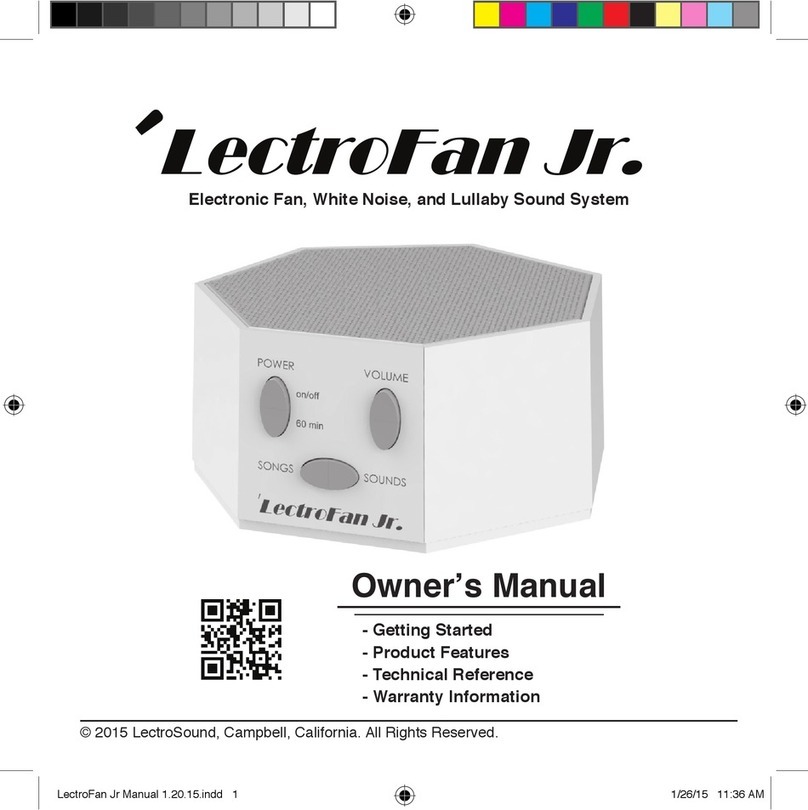LectroSound LECTROFAN JR User manual
