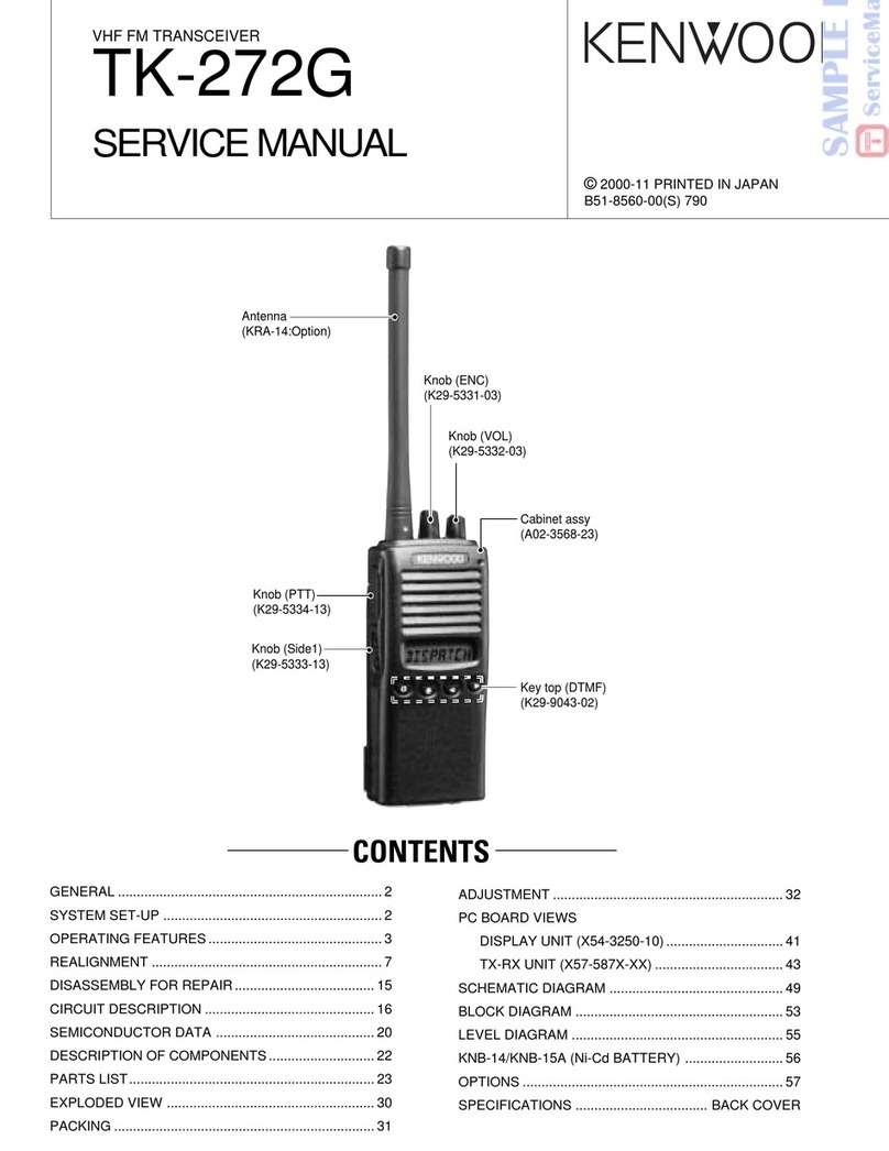 Kenwood TK-272G Service manual