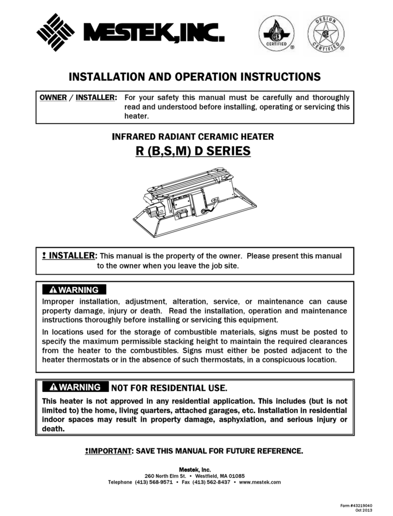 Mestek R (B,S,M) D SERIES User manual