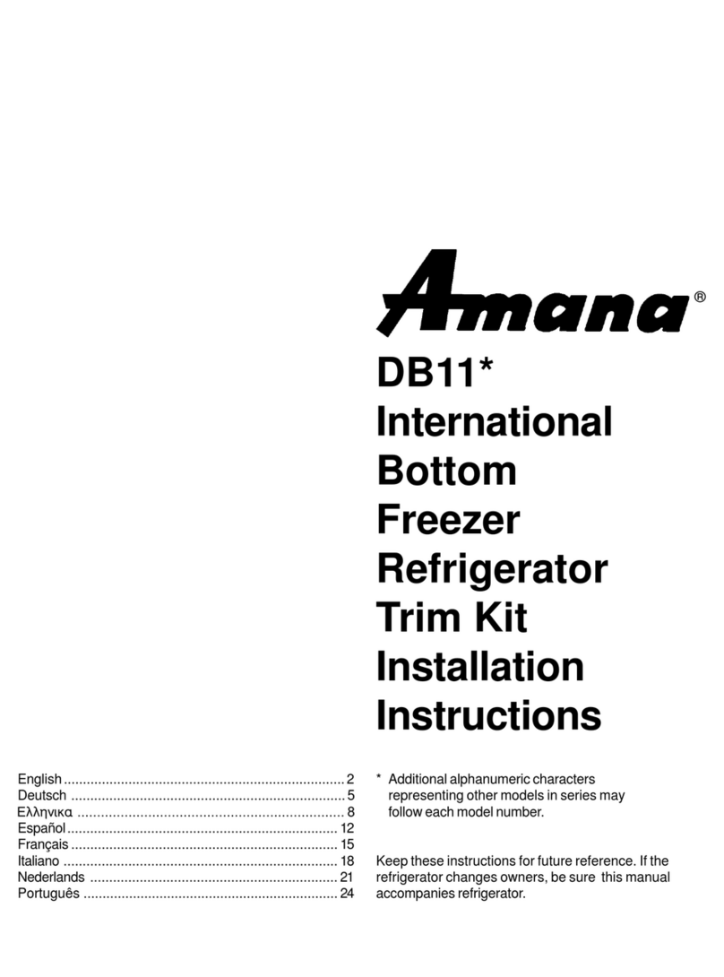 Amana DB11 installation instructions