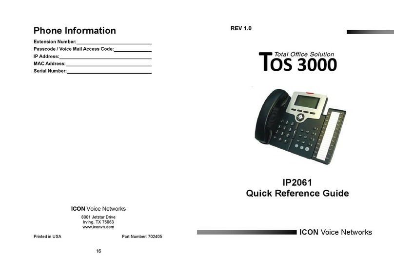 ICON IP2061 Quick reference guide