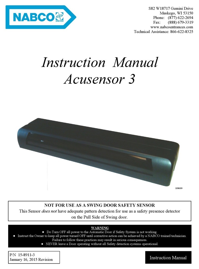 Nabco Acusensor 3 User manual