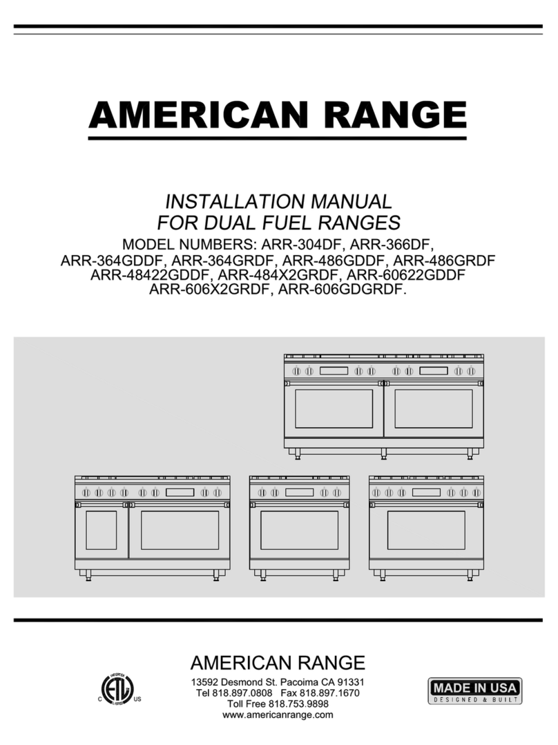 American Range ARR-484XGDRF installation manual
