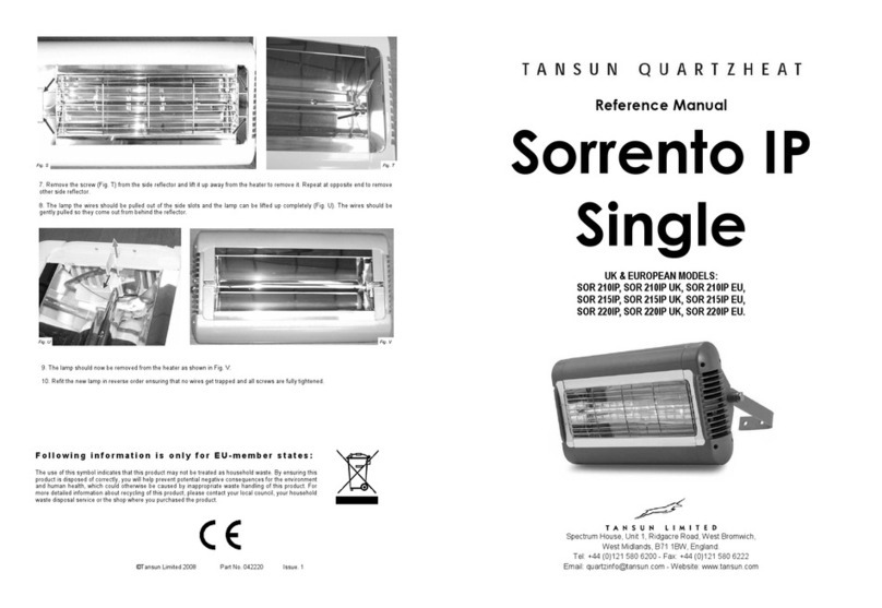 Tansun Quartzheat SORRENTO IP SINGLE SOR 210IP User manual