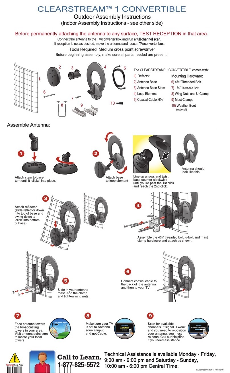 Antennas Direct clearstream 1 Assembly instructions