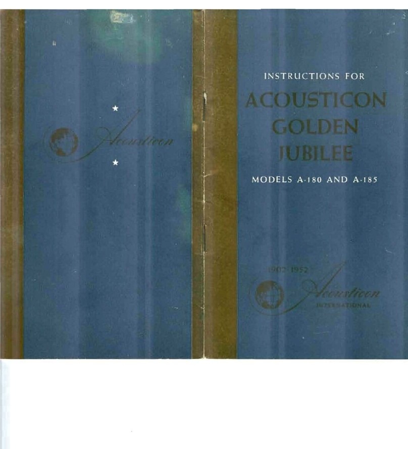 Acousticon golden jubilee A-180 Instructions for use