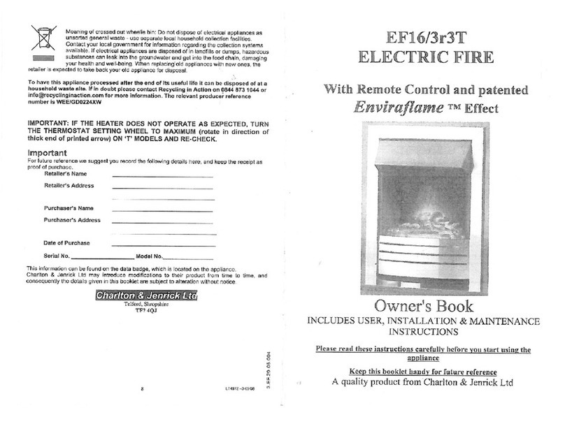 Charlton & Jenrick EF16/3R3T owner's booklet