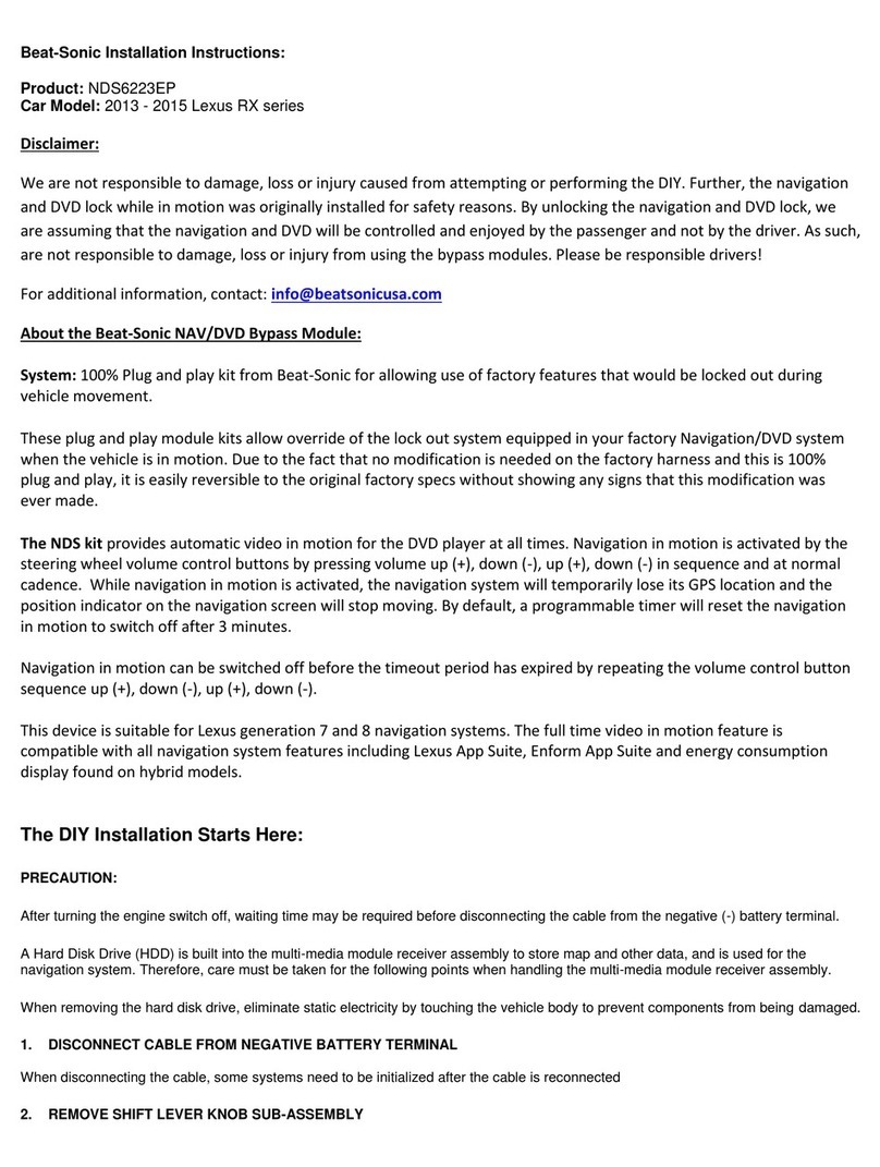 Beat-Sonic NDS6223EP installation instructions