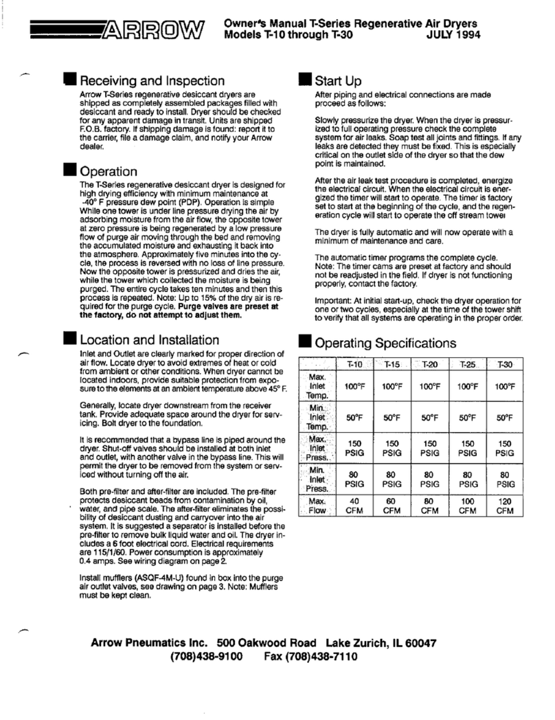 Arrow T-25 owner's manual