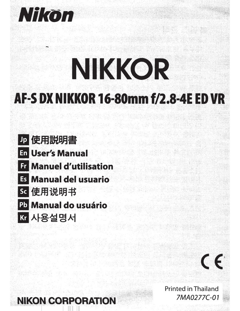 Nikon NIKKOR 16-80mm f/2.8-4E ED VR user manual Nikon NIKKOR 16-80mm f/2.8-4E ED VR user manual