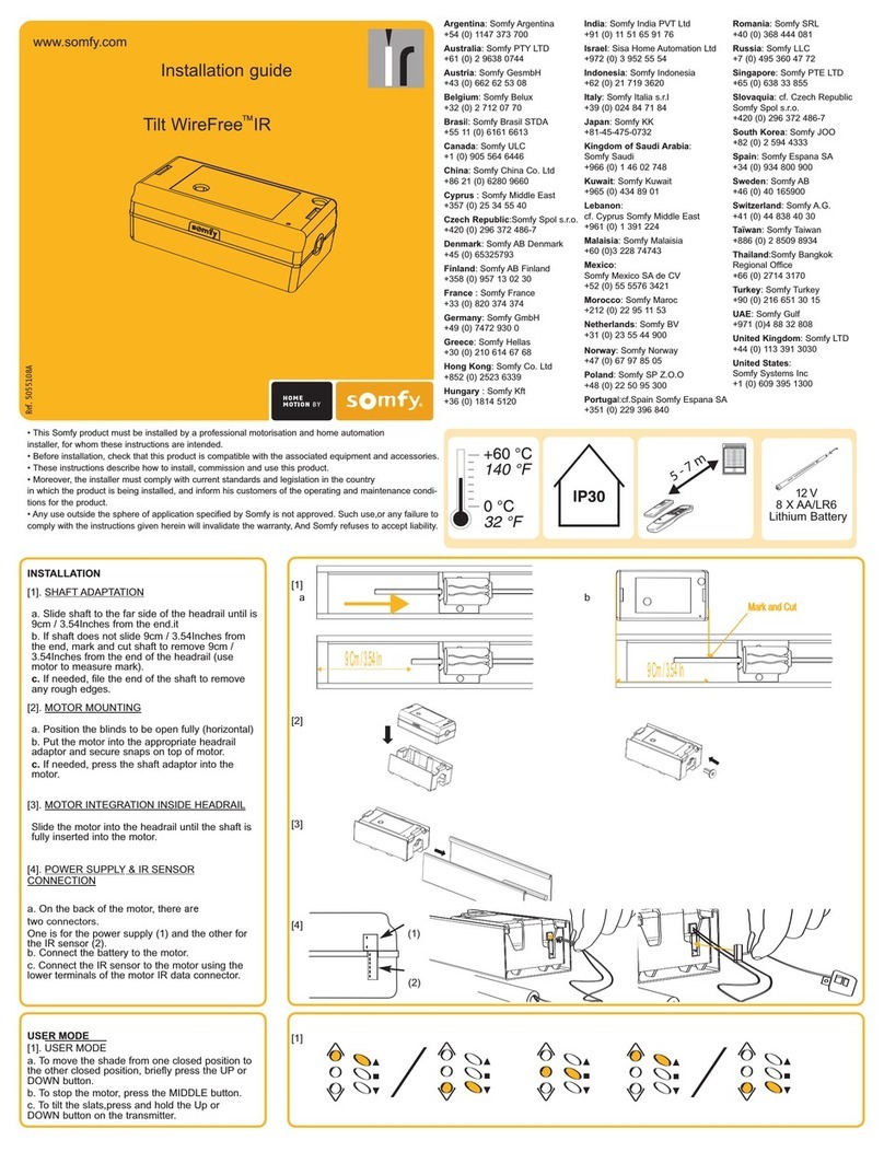 SOMFY tilt wirefree ir installation guide