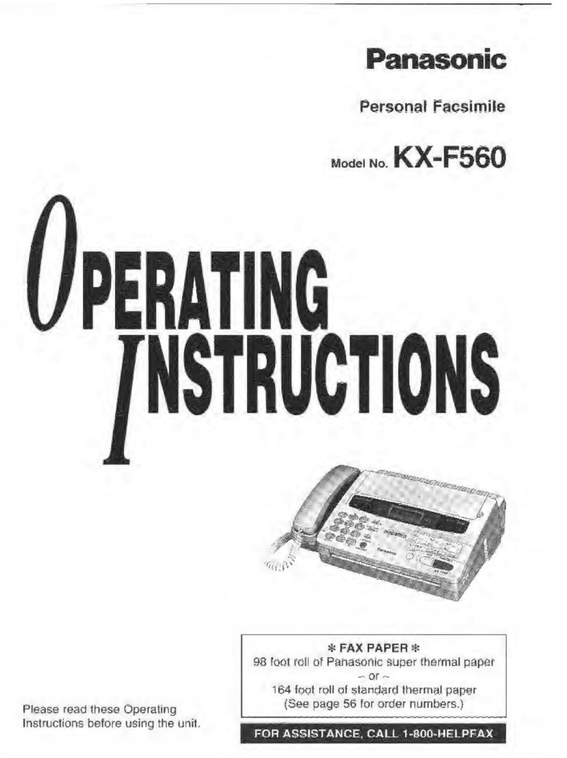 Panasonic KX-F560 User manual