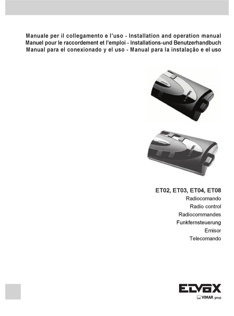 Elvox ET02 Installation and operation manual