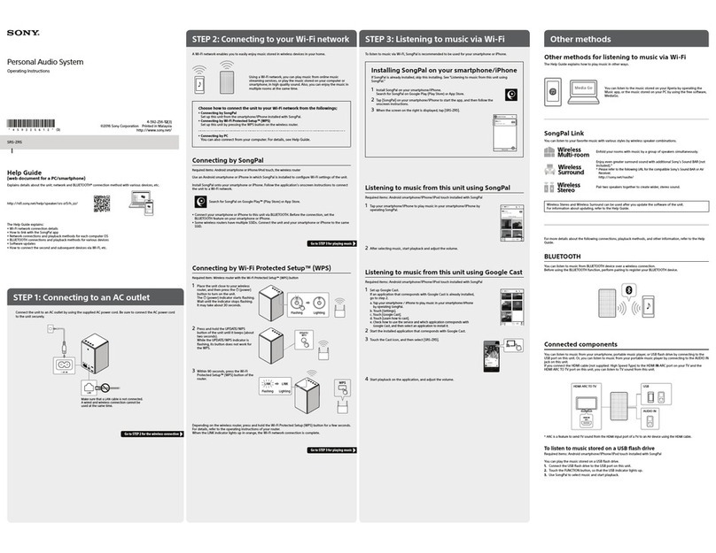 Sony SRS-ZR5 User manual