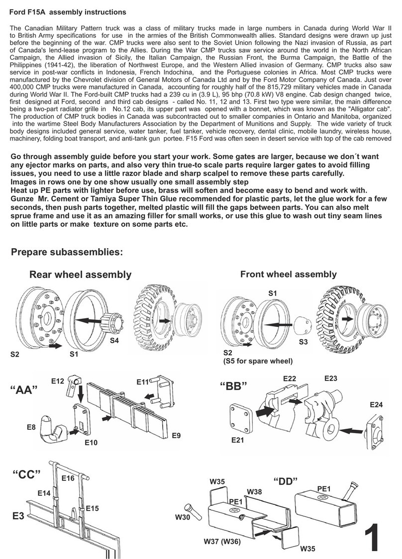 Mirror Models Ford F15A Assembly instructions Mirror Models Ford F15A Assembly instructions