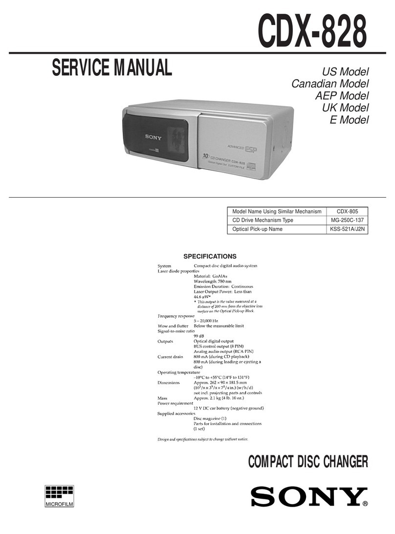 Sony CDX-828 - Compact Disc Changer System Service manual