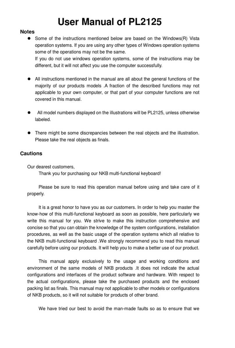NKB PL2125 user manual