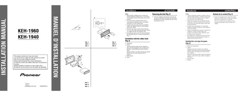 Pioneer KEH-1960 installation manual