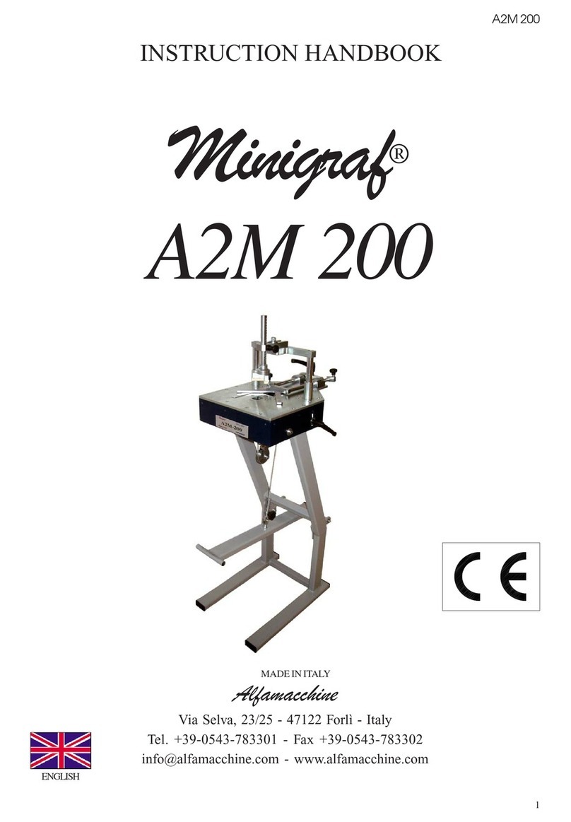 Alfamacchine munigraf A2M 200 Instruction handbook Alfamacchine munigraf A2M 200 Instruction handbook