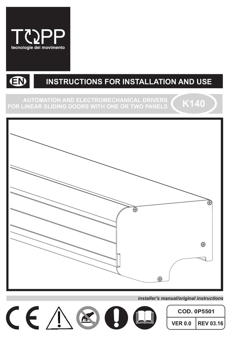 TOPP K140 Instructions for installation and use