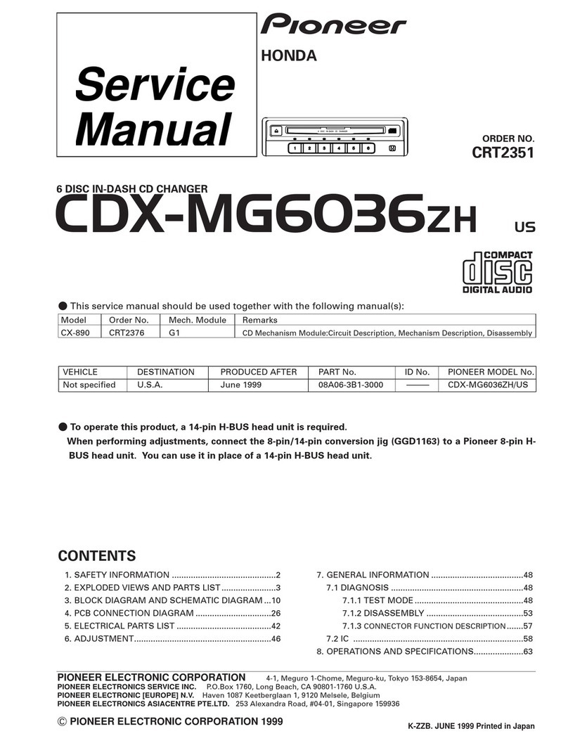 Pioneer CDX-MG6036ZH User manual
