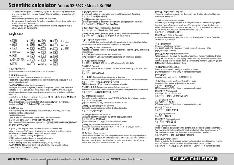 Clas Ohlson Kc-156 user manual