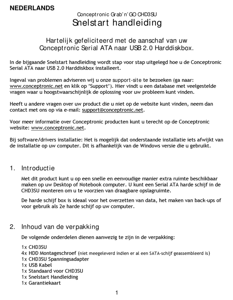 Conceptronic CHD3SU Quick installation guide Conceptronic CHD3SU Quick installation guide